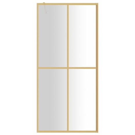 Inloopdouchewand transparant 100x195 cm ESG-glas goudkleurig 8720845941963 3