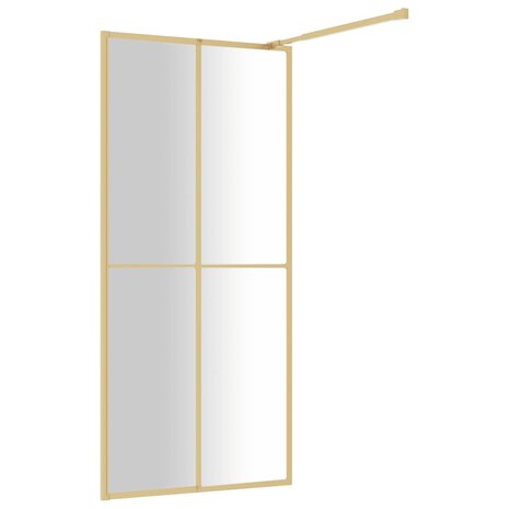 Inloopdouchewand transparant 100x195 cm ESG-glas goudkleurig 8720845941963 5