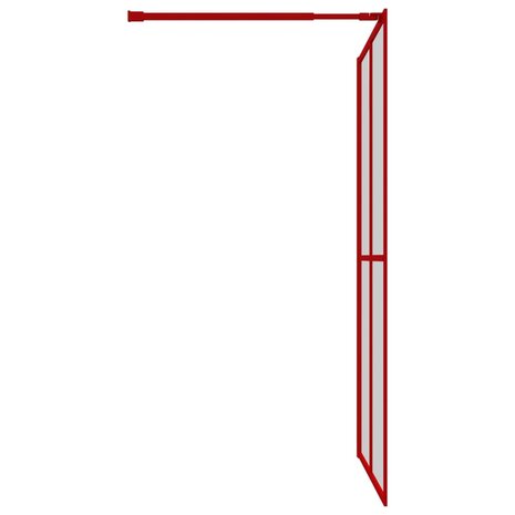 Inloopdouchewand transparant 140x195 cm ESG-glas rood 8720845941994 4