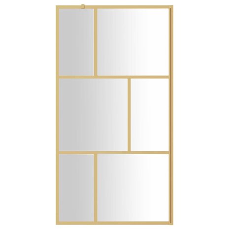 Inloopdouchewand transparant 100x195 cm ESG-glas goudkleurig 8720845942069 3