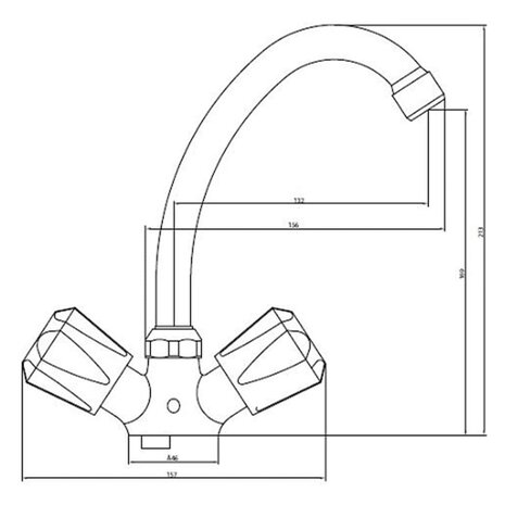 SCHÜTTE Wastafelmengkraan tweeknops BRILLANT chroomkleurig 4008431571102 4