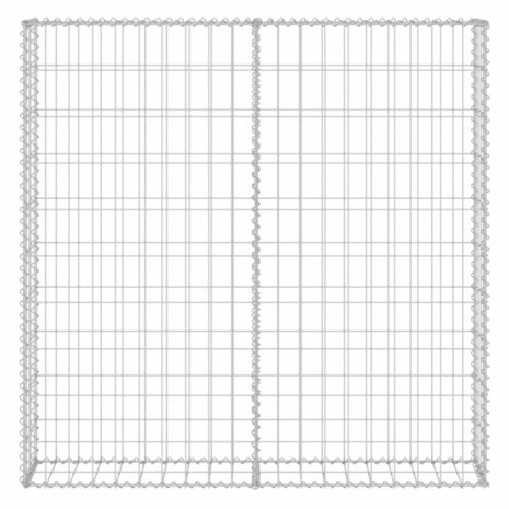 Schanskorfmuur met deksels 80x20x100 cm gegalvaniseerd staal 8719883592121 4