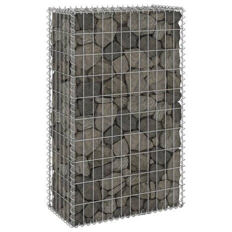Schanskorfmuur met deksels 60x30x100 cm gegalvaniseerd staal 8720286110096 1