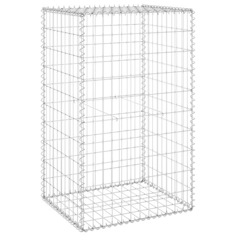 Schanskorfmuur met deksels 60x50x150 cm gegalvaniseerd staal 8720286110102 2