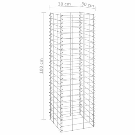 Schanskorf plantenbakken 4 st 30x30x50/100/150/200 cm ijzer 8720286763759 6