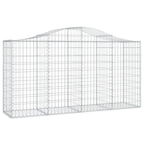 Schanskorf gewelfd 200x50x100/120 cm gegalvaniseerd ijzer 8720845650582 2