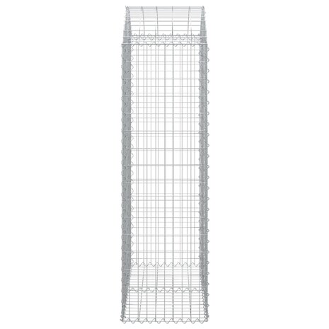 Schanskorf gewelfd 100x50x160/180 cm gegalvaniseerd ijzer 8720845651015 4