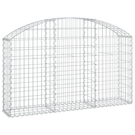 Schanskorf gewelfd 150x30x80/100 cm gegalvaniseerd ijzer 8720845651077 2