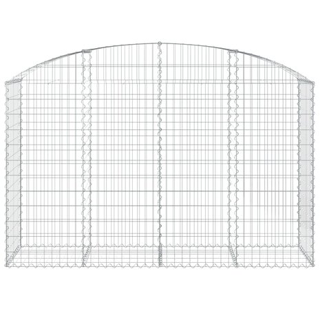 Schanskorf gewelfd 200x50x120/140 cm gegalvaniseerd ijzer 8720845651398 3