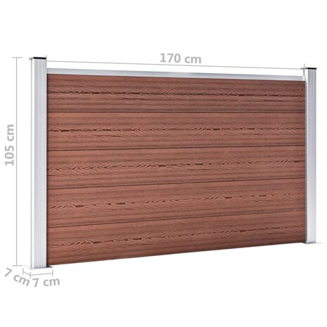 Schutting 353x106 cm HKC bruin 8719883908908 9