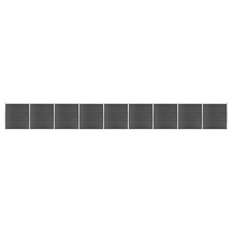Schuttingpanelenset 1564x186 cm HKC zwart 8720286366844 1