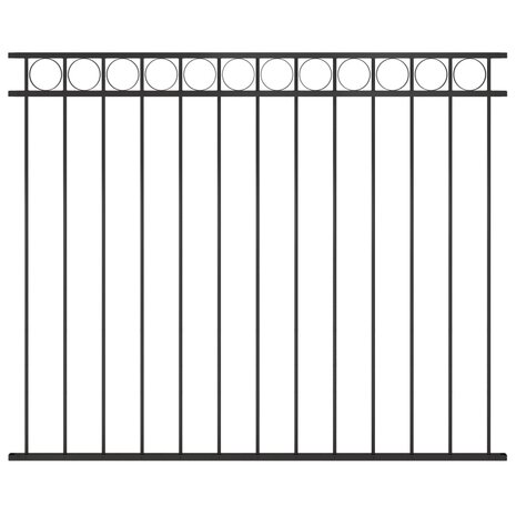 Schuttingpaneel 1,7x1,5 m staal zwart 8719883865171 1