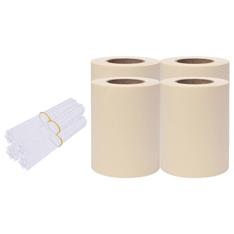 Tuinschermen 4 st 35x0,19 m PVC crèmekleurig 8720286089101 2
