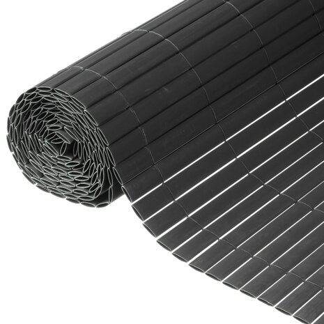Nature Tuinscherm dubbelzijdig 1x3 m PVC antraciet 8711338503881 1