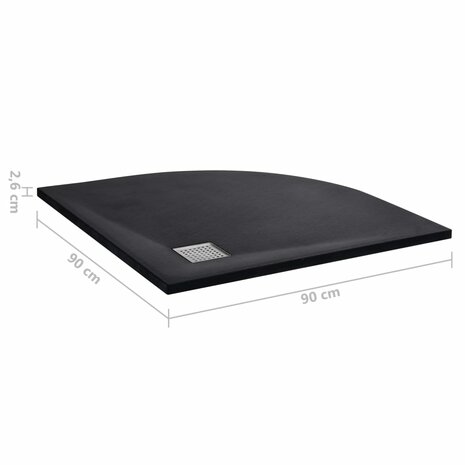 Douchebak 90x90 cm SMC zwart 8720286013724 7
