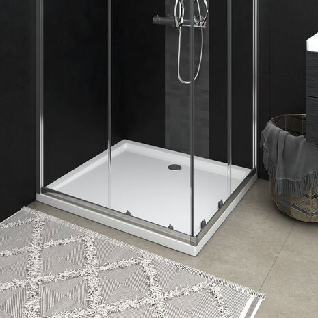 Douchebak rechthoekig 80x90 cm ABS wit 8720286206102 1