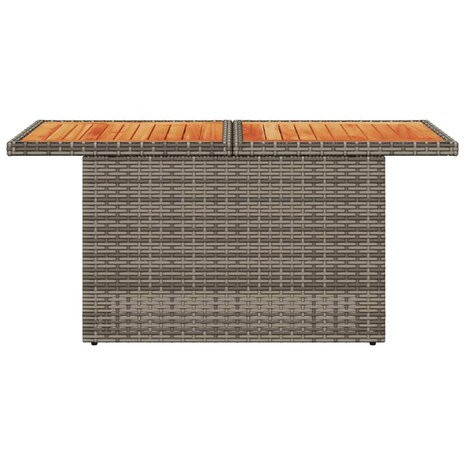 Tuintafel 100x55x73 cm poly rattan en acaciahout grijs 8721012335127 5
