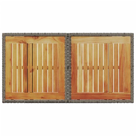 Tuintafel 100x55x73 cm poly rattan en acaciahout grijs 8721012335127 7