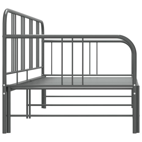 Slaapbankframe uittrekbaar metaal grijs 90x200 cm 8720286162538 4