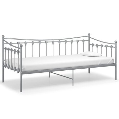 Slaapbankframe metaal grijs 90x200 cm 8720286195536 2