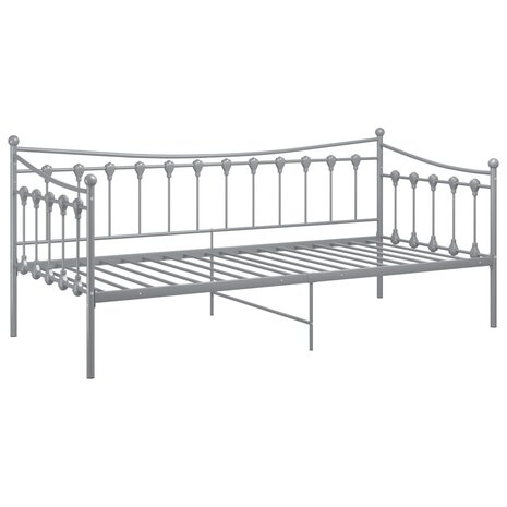 Slaapbankframe metaal grijs 90x200 cm 8720286195536 5