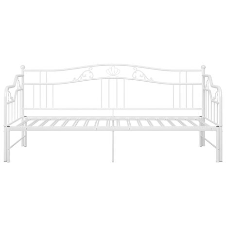 Slaapbankframe uittrekbaar metaal wit 90x200 cm 8720286195611 7