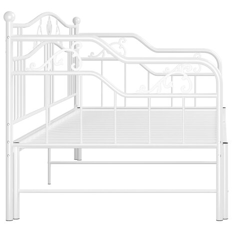 Slaapbankframe uittrekbaar metaal wit 90x200 cm 8720286195611 8