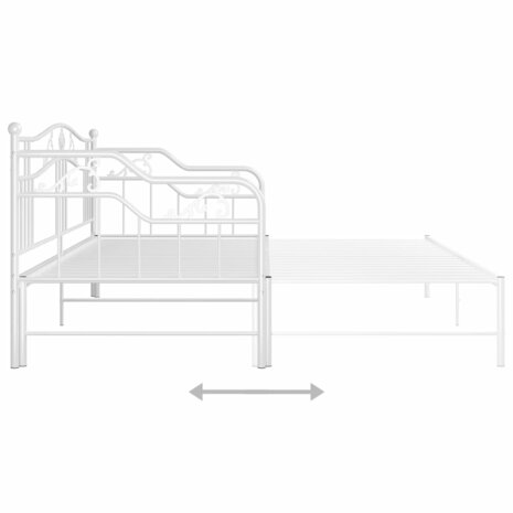 Slaapbankframe uittrekbaar metaal wit 90x200 cm 8720286195611 10