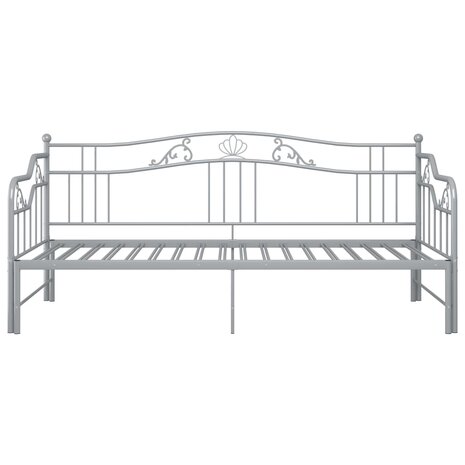 Slaapbankframe uittrekbaar metaal grijs 90x200 cm 8720286195628 8