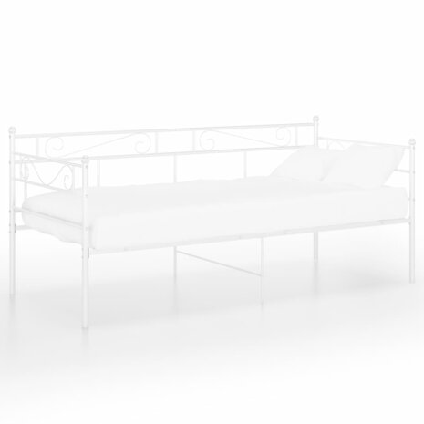 Slaapbankframe metaal wit 90x200 cm 8720286195642 2
