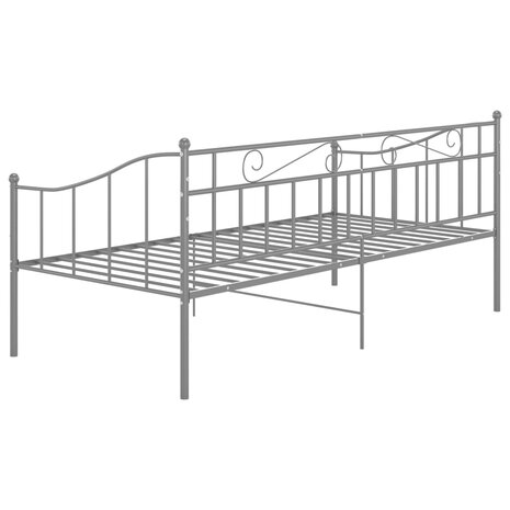 Slaapbankframe metaal grijs 90x200 cm 8720286195710 6