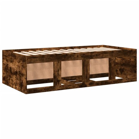 Slaapbank met lades 75x190 cm bewerkt hout gerookt eikenkleurig 8721102619151 6
