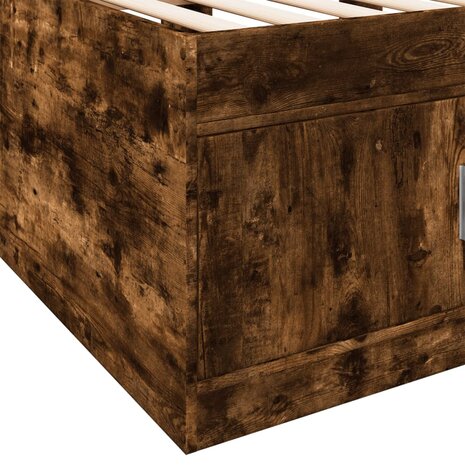 Slaapbank met lades 75x190 cm bewerkt hout gerookt eikenkleurig 8721102619151 8