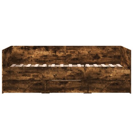 Slaapbank met lades 75x190 cm bewerkt hout gerookt eikenkleurig 8721102624896 4