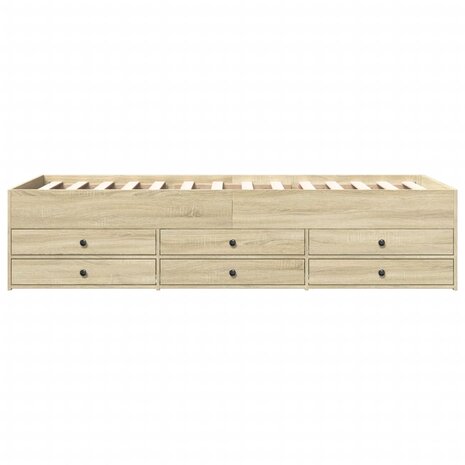 Slaapbank met lades 90x190 cm bewerkt hout sonoma eikenkleurig 8721102625367 4