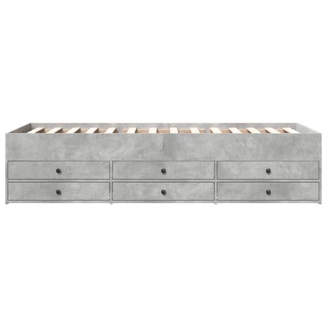 Slaapbank met lades 75x190 cm bewerkt hout betongrijs 8721102625442 4