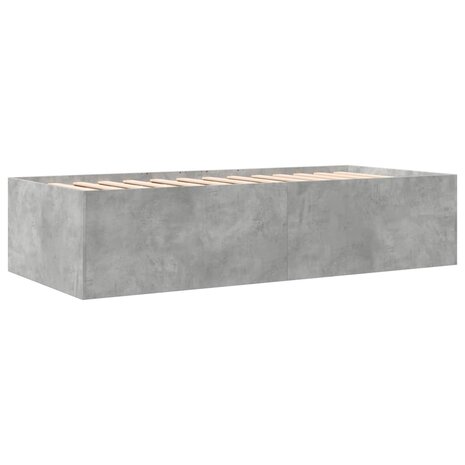 Slaapbank met lades 75x190 cm bewerkt hout betongrijs 8721102625442 6