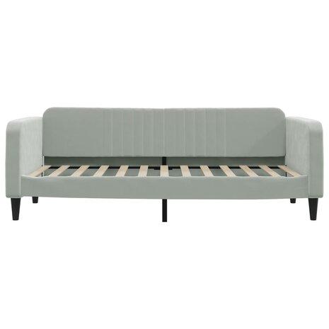 Slaapbank 90x200 cm fluweel lichtgrijs 8720845953812 3