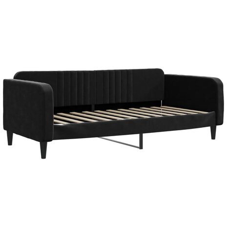 Slaapbank 90x200 cm fluweel zwart 8720845953850 2