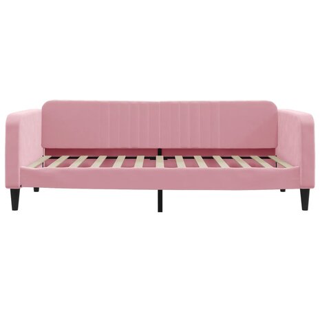 Slaapbank 100x200 cm fluweel roze 8720845953911 3