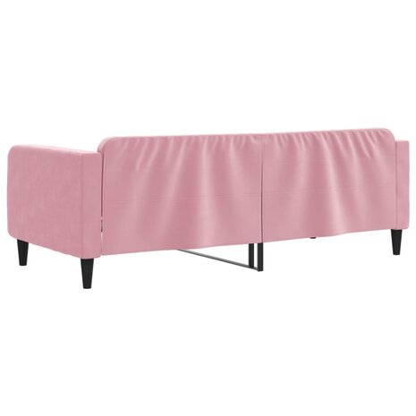 Slaapbank 100x200 cm fluweel roze 8720845953911 5