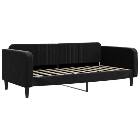 Slaapbank 90x190 cm fluweel zwart 8720845953966 2