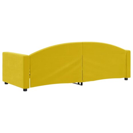 Slaapbank 80x200 cm fluweel geel 8720845954291 5