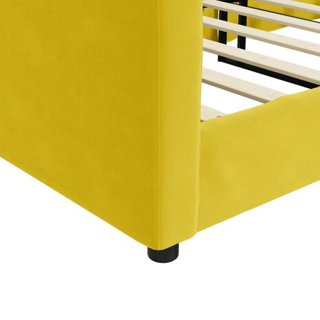 Slaapbank 80x200 cm fluweel geel 8720845954291 6