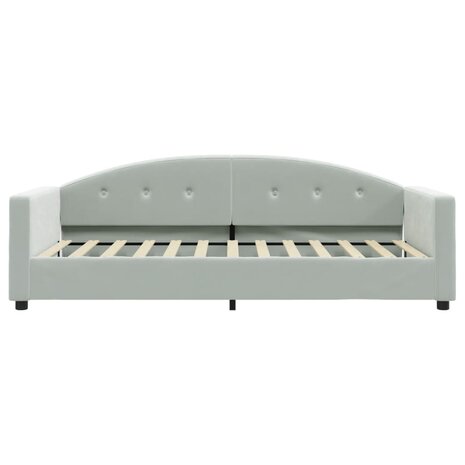 Slaapbank 90x200 cm fluweel lichtgrijs 8720845954314 3