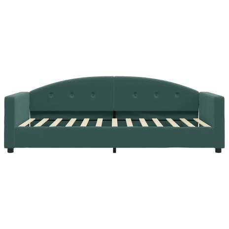 Slaapbank 90x200 cm fluweel donkergroen 8720845954338 3