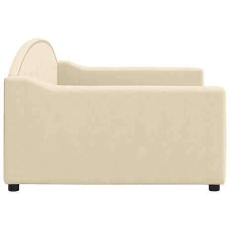 Slaapbank 100x200 cm stof crèmekleurig 8720845954871 4