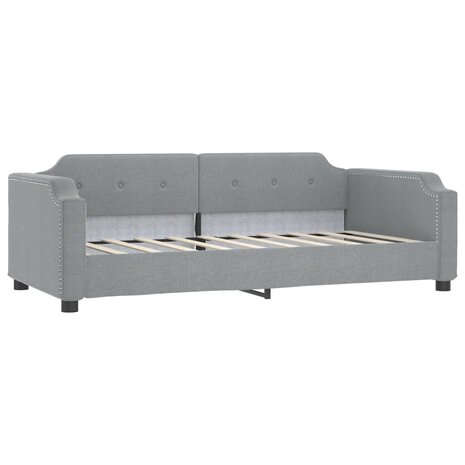 Slaapbank 90x200 cm stof lichtgrijs 8720845955007 2