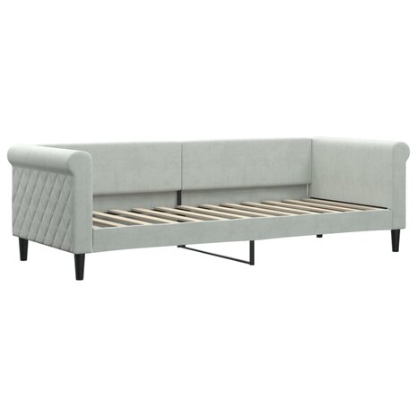 Slaapbank 80x200 cm fluweel lichtgrijs 8720845955328 2