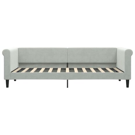 Slaapbank 80x200 cm fluweel lichtgrijs 8720845955328 3